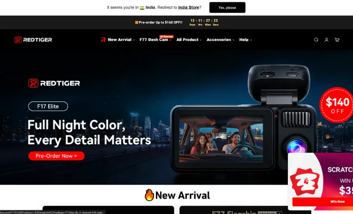 Red Tiger Dash Cam